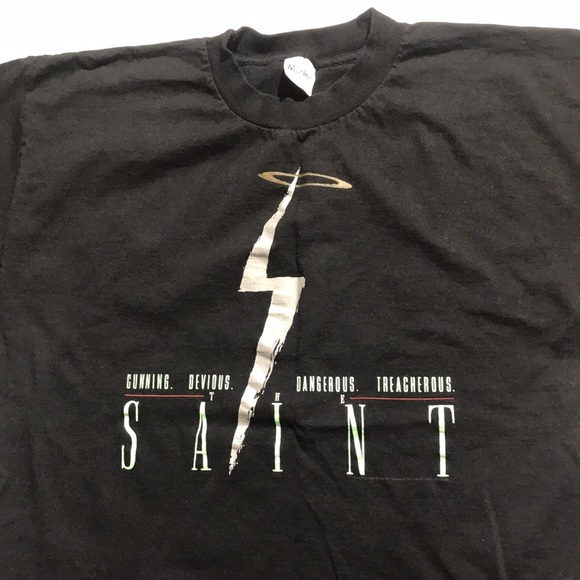 The Saint vintage movie black t-shirt Val Kilmer mens sz XL unisex tee - Picture 2 of 4